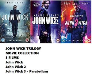 JOHN WICK TRILOGY TRIPLE PACK PART 1-3 BLU RAY COLLECTION MOVIE 1 2 3 UK Release