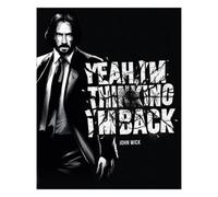 John Wick Yeah Im Thinking Im Back Wide Canvas Print White/black (50Cm X 40Cm)
