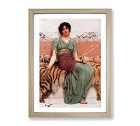 John William Godward Sweet Dreams Classic Painting Framed Print | A2 Oak Framed Wall Art | Ready to Hang | Classic Historical Picture | Living Room Bedroom Lounge Office