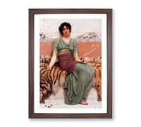 John William Godward Sweet Dreams Classic Painting Framed Print | A3 Walnut Framed Wall Art | Ready to Hang | Classic Historical Picture | Living Room Bedroom Lounge Office