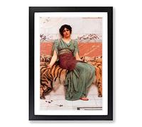 John William Godward Sweet Dreams Framed Print | A2 Oak Framed Wall Art | Ready to Hang | Modern Nature Picture | Living Room Bedroom Lounge Office