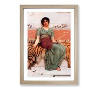 John William Godward Sweet Dreams Framed Print | A2 Oak Framed Wall Art | Ready to Hang | Modern Nature Picture | Living Room Bedroom Lounge Office