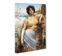 John William Godward The Dancing Girl Canvas Print | Gallery Wrapped 30mm Frame Wall Art | 30x20 inches | Ready to Hang | Modern People Picture | Living Room Bedroom Lounge Office