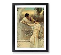 John William Godward Yes or No Framed Print | A2 Oak Framed Wall Art | Ready to Hang | Modern Nature Picture | Living Room Bedroom Lounge Office