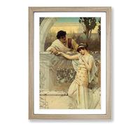 John William Godward Yes or No Framed Print | A2 Oak Framed Wall Art | Ready to Hang | Modern Nature Picture | Living Room Bedroom Lounge Office