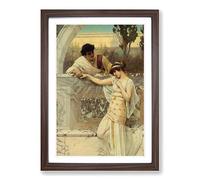 John William Godward Yes or No Framed Print | A2 Walnut Framed Wall Art | Ready to Hang | Modern Nature Picture | Living Room Bedroom Lounge Office