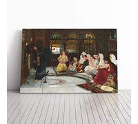 John William Waterhouse Consulting The Oracle Canvas Print | Gallery Wrapped 30mm Frame Wall Art | 30x20 inches | Ready to Hang | Modern Picture | Living Room Bedroom Lounge Office