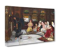 John William Waterhouse Consulting the Oracle Canvas Print | Gallery Wrapped 30mm Frame Wall Art | 30x20 inches | Ready to Hang | Classic Picture | Living Room Bedroom Lounge Office