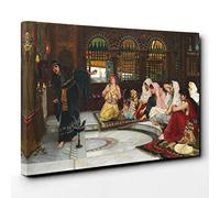 John William Waterhouse Consulting The Oracle Canvas Print | Gallery Wrapped 30mm Frame Wall Art | 30x20 inches | Ready to Hang | Modern Picture | Living Room Bedroom Lounge Office