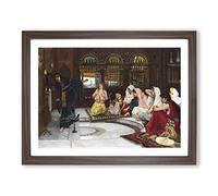 John William Waterhouse Consulting the Oracle Classic Painting Framed Print | A3 Walnut Framed Wall Art | Ready to Hang | Classic Historical Picture | Living Room Bedroom Lounge Office
