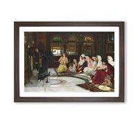 John William Waterhouse Consulting The Oracle Framed Print | A2 Walnut Framed Wall Art | Ready to Hang | Modern Nature Picture | Living Room Bedroom Lounge Office