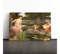 John William Waterhouse Echo and Narcissus Canvas Wall Art Print 20x14 Inch
