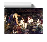 John William Waterhouse Hylas and the Nymphs | Unframed Wall Art Print | Ready to Frame Poster | Modern Home Decor Picture | Artwork for Living Room, Bedroom or Office | A2 (42x59.4 cm)