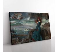 John William Waterhouse Miranda The Tempest Canvas Print 30x20 Inch | Wall Art, Ready to Hang, Gallery Wrapped, Fade-Resistant Inks, Securely Packaged, UK Made