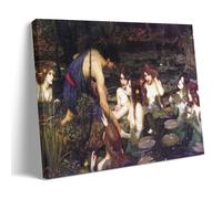 John William Waterhouse Painters' Works「Hylas And The Nymphs」Printed Canvas Poster Wall Art Gifts Bedroom Prints Home Decor Hanging Picture Canvas Paintings 08x12inch(20x30cm)