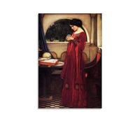 John William Waterhouse Painters' Works「The Crystal Ball」Printed Canvas Poster Canvas Wall Art Prints Gifts Photo Picture Paintings Room Decor Home Decorative 20x30inch(50x75cm)