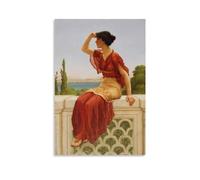 John William Waterhouse Painters' Works「The Signal」Printed Canvas Poster Decorative Painting Canvas Wall Art Living Rooms Bedroom Painting 08x12inch(20x30cm)