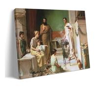John William Waterhouse Paintings Wall Art Poster Prints A Sick Child Brought Into The Temple of Aesculapius 1877 Picture Print Canvas Wall Paint Arts Decor Modern Home Artworks Gift Idea Frame 16x24i