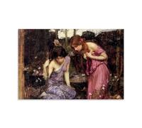 John William Waterhouse Paintings Wall Art Poster Prints Study for Nymphs Finding The Head of Orpheus 1900 Painting On Canvas Wall Art Scroll Picture Print Living Room Walls Decor Homes Unframe 12x18i