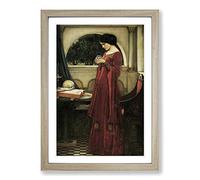 John William Waterhouse The Crystal Ball Framed Print | A2 Oak Framed Wall Art | Ready to Hang | Modern Nature Picture | Living Room Bedroom Lounge Office