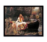 Artery8 John William Waterhouse The Lady Of Shalott Edit 12x16" Framed Art | Size: W12" x H16" Artery8 Multicolor W12" x H16"