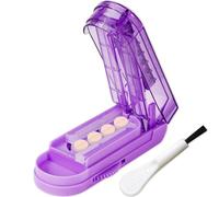 Johnbee Pill Cutter Splitter for Small and Tiny Pills, Larger Pills. Adjustable Pill Splitter Accurately Cuts Multiple Pills at Once. Sharp Blade with Safety Guard. Non-slip Silicone Edge (DarkPurple)