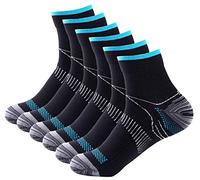JOHNDA 6 Pairs Compression Socks for Men and Women, Plantar Fasciitis Arch Support Foot Relieve Pain Supports Heel