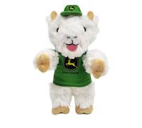 JohnDeere Goat Plush Toy for Dogs and Cats with Squeaker, Wearing a John Deere Jersey! Safe, Fun & Sporty Goat Shaped Dog Chew Toy, Interactive Pet Toy, Plush Teddy Bear for Pets