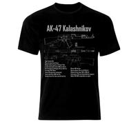 Johniel AK-47 Kalashnikov Blueprint USSR Russia Russland Soviet Union T-Shirt Black XXL.jpg.jpg Black S