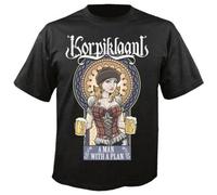 Johniel Korpiklaani - A Man with A Plan T-Shirt Black(XX-Large)