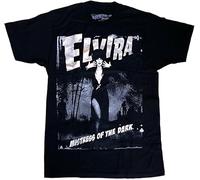 Johniel Kreepsville Elvira Gothic Horror Mistress of The Dark Black T Shirt Black(Medium)