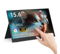 JOHNKANG Portable Touchscreen,Touch Screen,1080P,HDMI USB-C IPS External Monitor,Ultra Slim Portable Monitor for Laptop Mac Switch Xbox Tablet PC