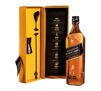Johnnie Walker Black Label Cocktail Kit | 40% vol | 70cl | Blended Scotch Whisky | Includes Stirrer and Jigger | Cocktail Set Perfect for Gifting