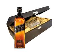 Johnnie Walker Black Label Whisky In Luxury Box With Crystal Glass Tumbler 70cl 40% abv