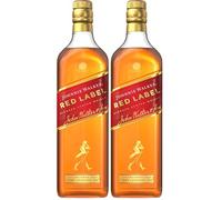 Johnnie Walker Red Label | Blended Scotch Whisky | 40% vol | 1L | Enjoy Neat or in Drinks | Iconic Scottish Whisky Blended from up to 35 Whiskies | Notes of Smoke | Cinnamon & Honey (Pack of 2)