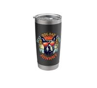 Johnny Best Dog Dad Ever Funny Custom Personalized Name Stainless Steel Insulated Tumbler
