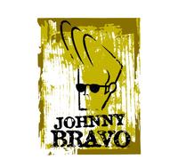 Johnny Bravo Distressed Men's T-Shirt - White - L - White