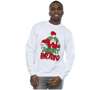 Johnny Bravo Men's Johnny Christmas Sweatshirt in White | Size: Small Johnny Bravo White S
