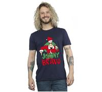 Johnny Bravo Men's Johnny Christmas T-Shirt in Navy | Size: Large Johnny Bravo Navy L