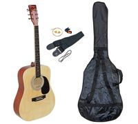 Johnny Brook 41"" Natural Adult Full Size Acoustic Guitar Pack Starter Kit