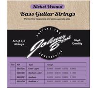 Johnny Brook Set Of 4 Nickel Wound Bass Guitar Strings (Extra Light Ga
