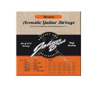Johnny Brook Set Of 6 Bronze Acoustic Guitar Strings (Medium Gauge)