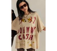 Johnny Cash Doodles Tee by Daydreamer at Free People in Ivory - female