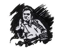 Johnny Cash Embroidered Patch Iron on, Decor ES Jacket D.I.Y Gift Fun, American Music
