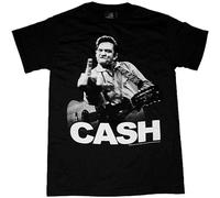 Johnny Cash Flippin' The Bird Music Mens T Shirt Tee Size M Black