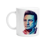 Johnny Cash Guitar Mug White (One Size)