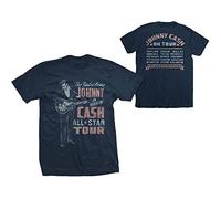 Johnny Cash JCTS14MN03 T-Shirt, Blue, Large