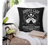 Johnny Cash Live At Folsom State Prison Jan 13 1968 Square Pillowcase Pillow Cover Cushion Comfort Throw Pillow for Home Sofa