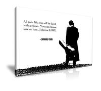 Johnny Cash Love Life Hate Quote Poster Picture Print Canvas Wall Art Decoration (91cm X 61cm)