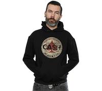 Johnny Cash Men's Man in Black Circle Hoodie Medium Black